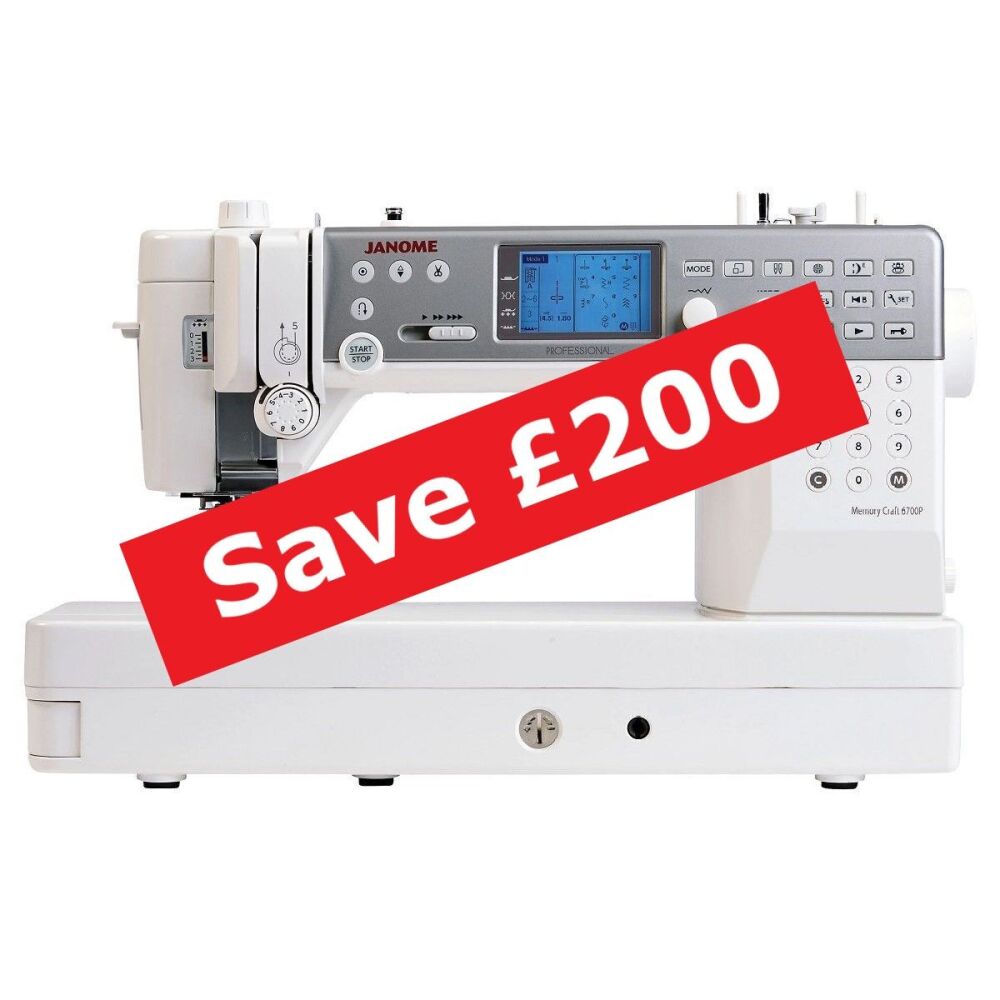 Janome Memory Craft 6700P - save £200 (usual price £1899)