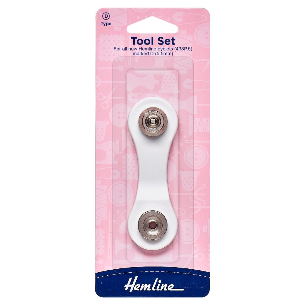 Reduced to Clear - Eyelets Tool Set - For Hemline eyelets marked 'D' (5.5mm) -  Hemline (H439P.5)