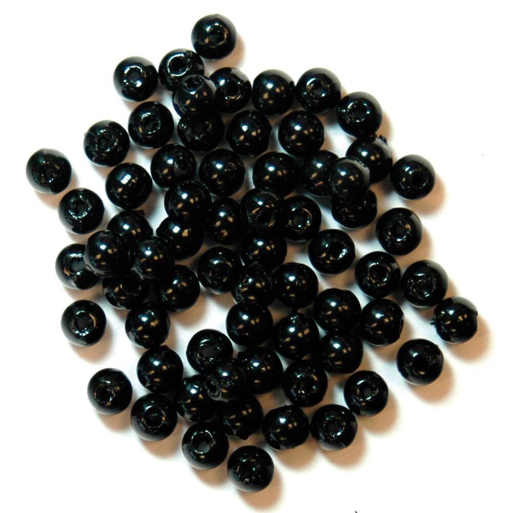 Pearl Beads - 3mm - Black - Extra Value Pack of 900 (approx) - Trimits - 9203/06