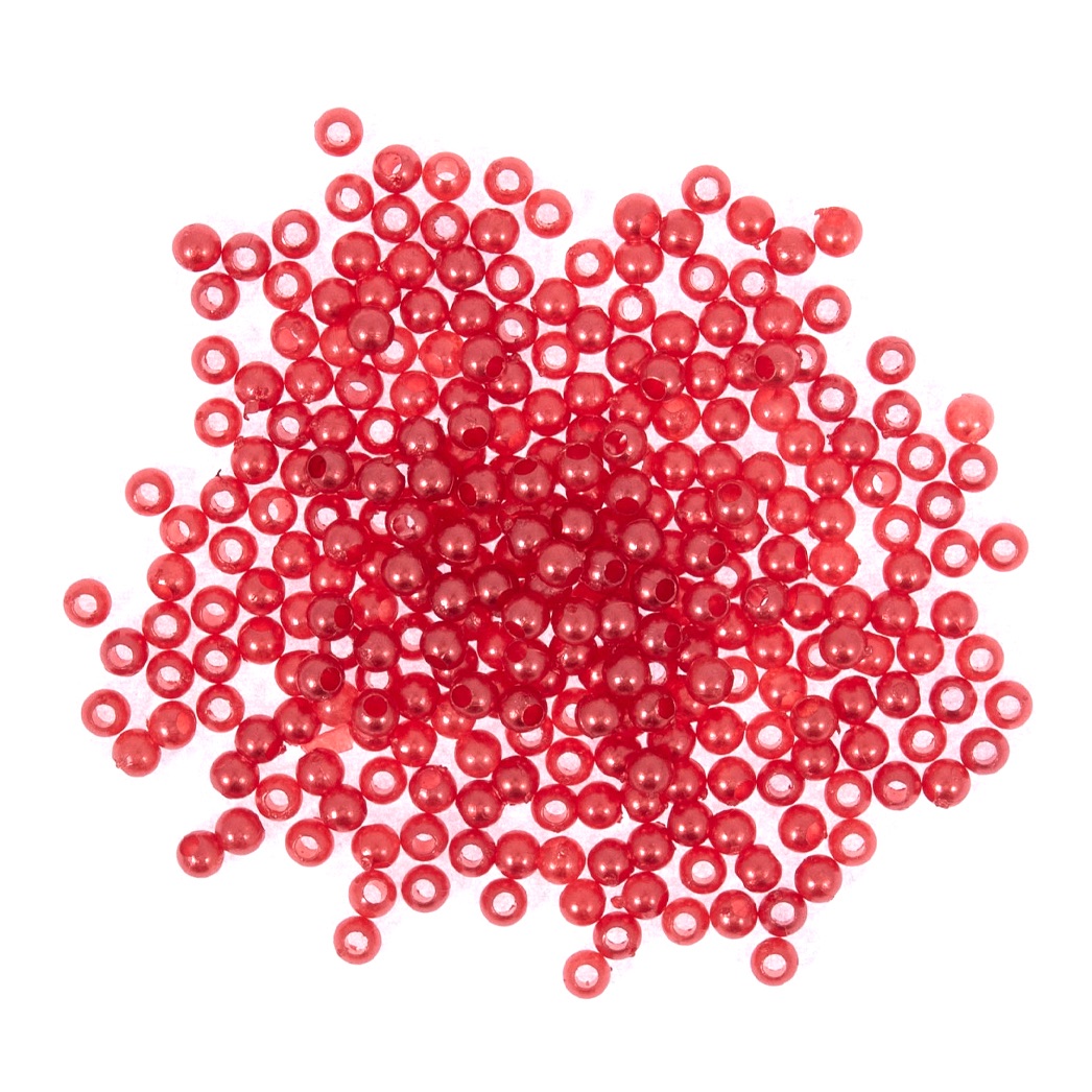 Pearl Beads - 4mm - Red - Pack of 86 (approx) - Trimits (204/03)