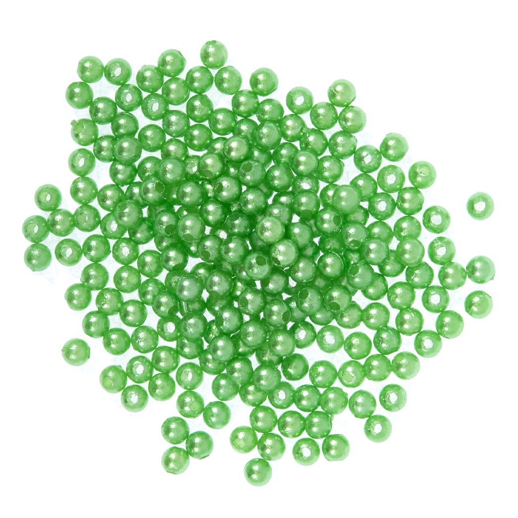 Pearl Beads - 4mm - Lime Green - Pack of 86 (approx) - Trimits (204/28)