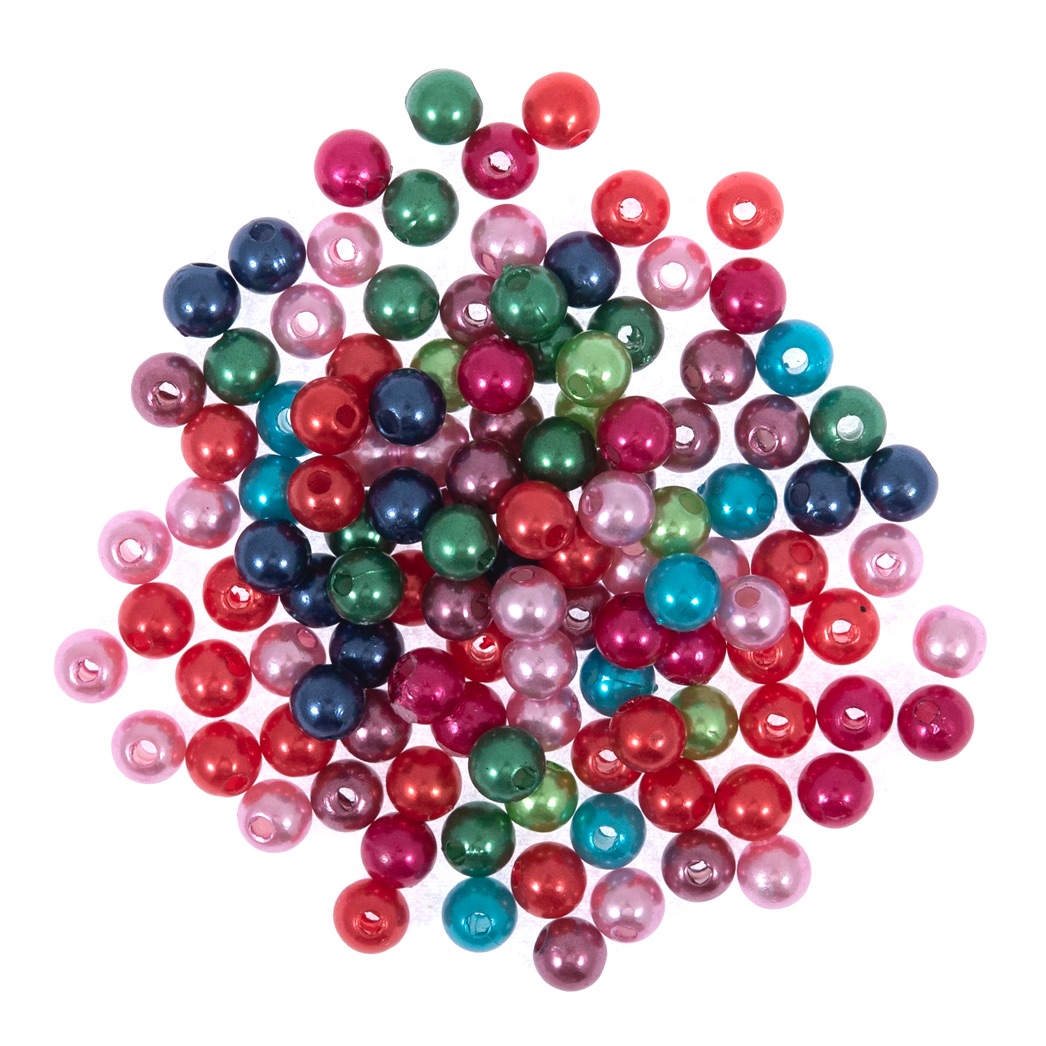 Pearl Beads - 6mm - Assorted - Pack of 20 (approx) - Trimits (206/07)