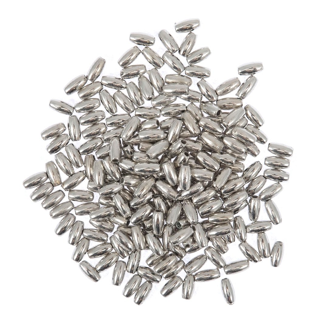 Pearl Beads - Oval - 3mm x 6mm - Silver - Pack of 48 (approx) - Trimits (236/01)