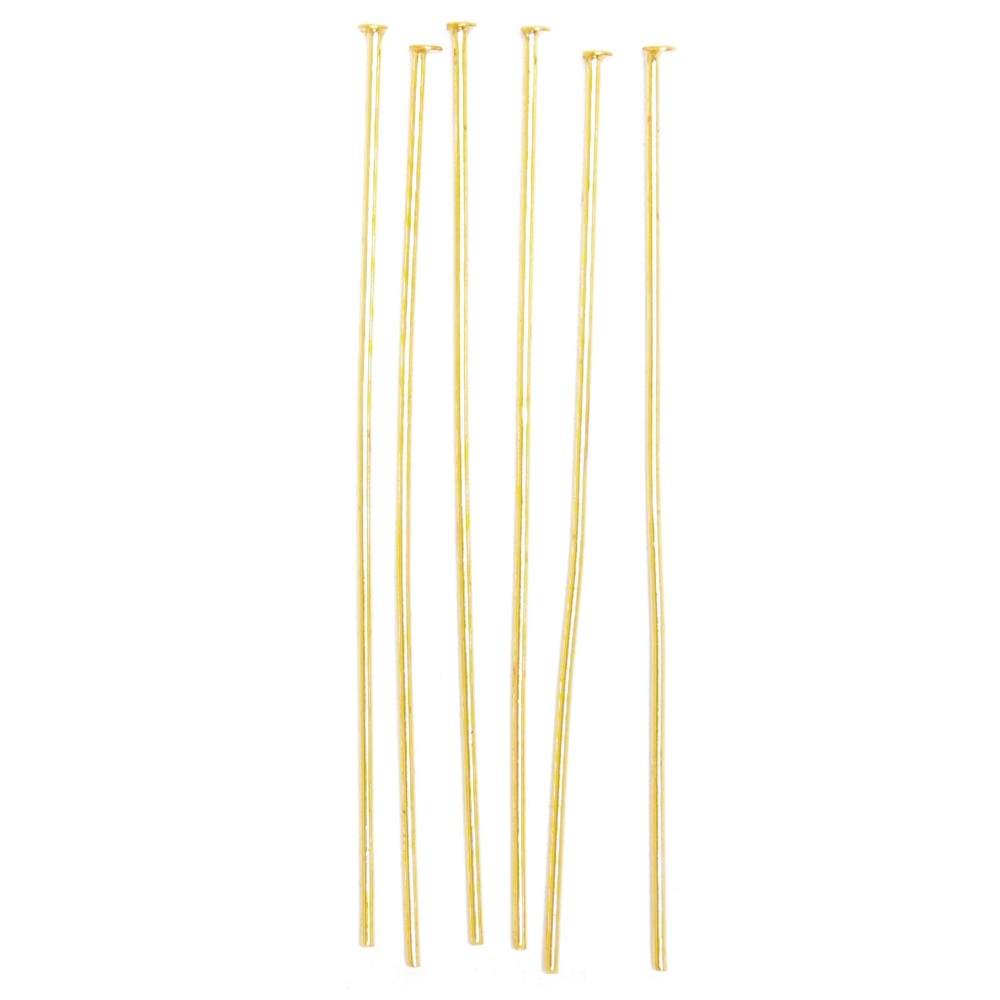 Head Pins - Gold Coloured - 50mm - Trimits (255/02)