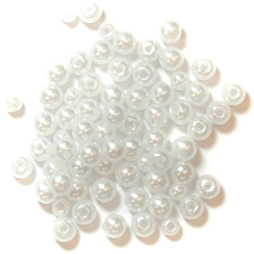 Pearl Beads - 4mm - Pearl - Extra Value Pack of 380 (approx) - Trimits (9204/09)