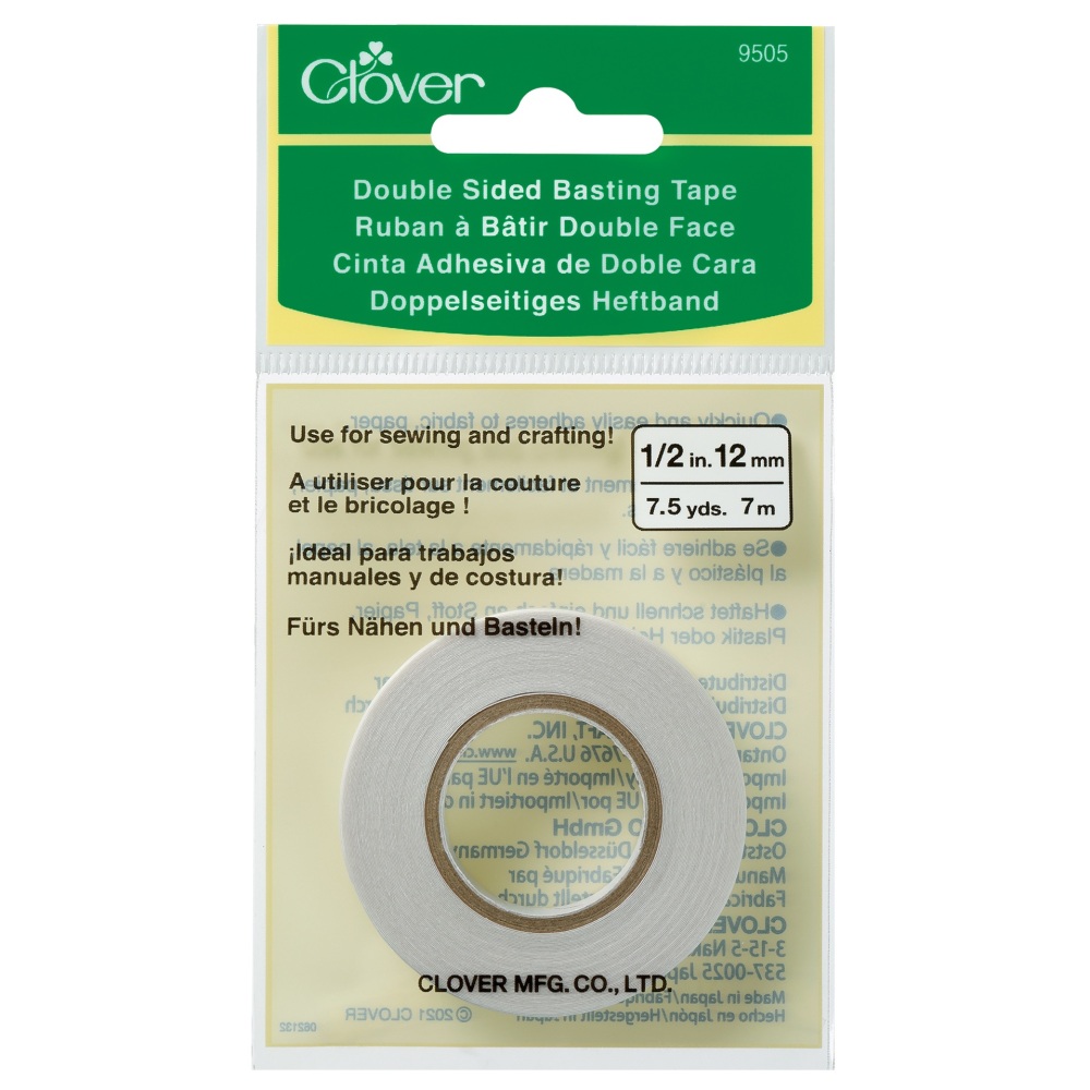 Double Sided Basting Tape - ½" (12mm) wide - 7 metres - Clover (CL9505)