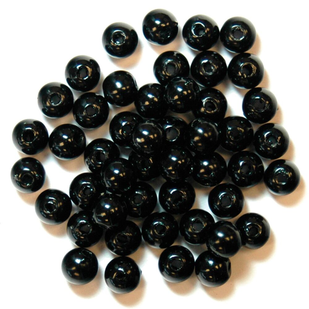 Pearl Beads - 5mm - Black - Extra Value Pack of 220 (approx) - Trimits (9205/06)