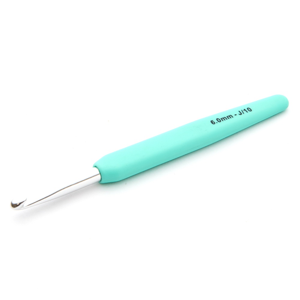 Crochet Hook - 6.00mm - Minty Teal - KnitPro Waves 2.0