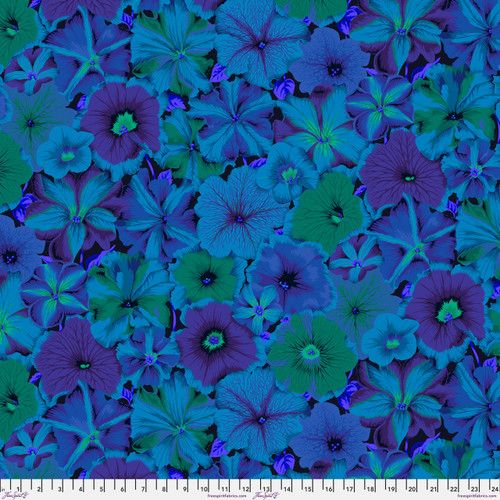 Petunias - Blue - PWPJ050.BLUEX - Kaffe Fassett Collective