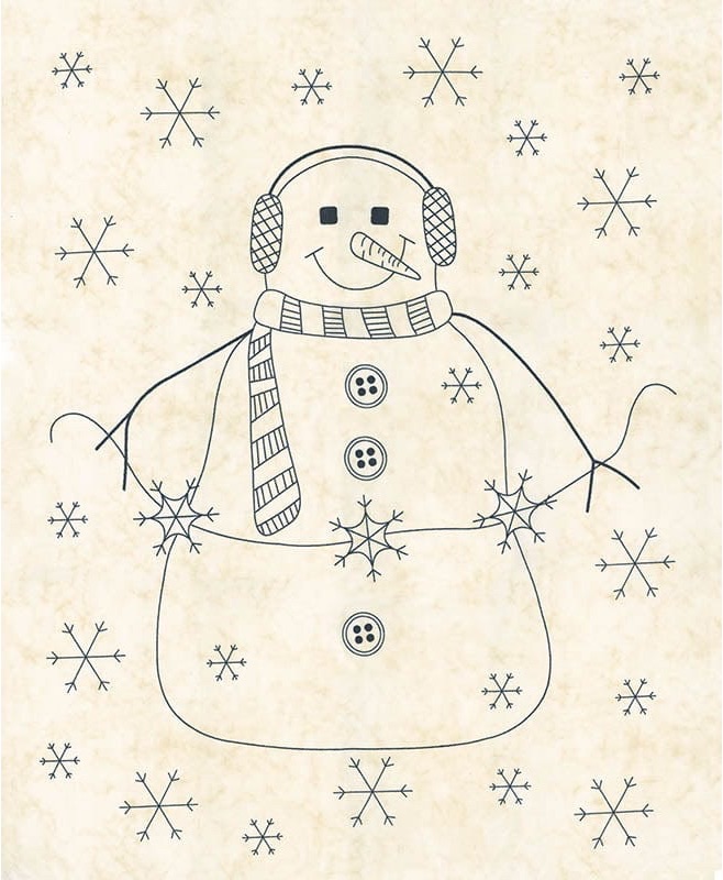 Moda  - Snowman Gatherings IV Panel by Primitive Gatherings - 49258 11