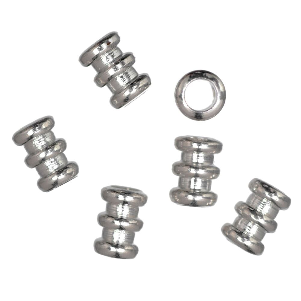 REDUCED TO CLEAR - Tube Spacers - Silver Coloured - Pack of 6 - Trimits (302/01)