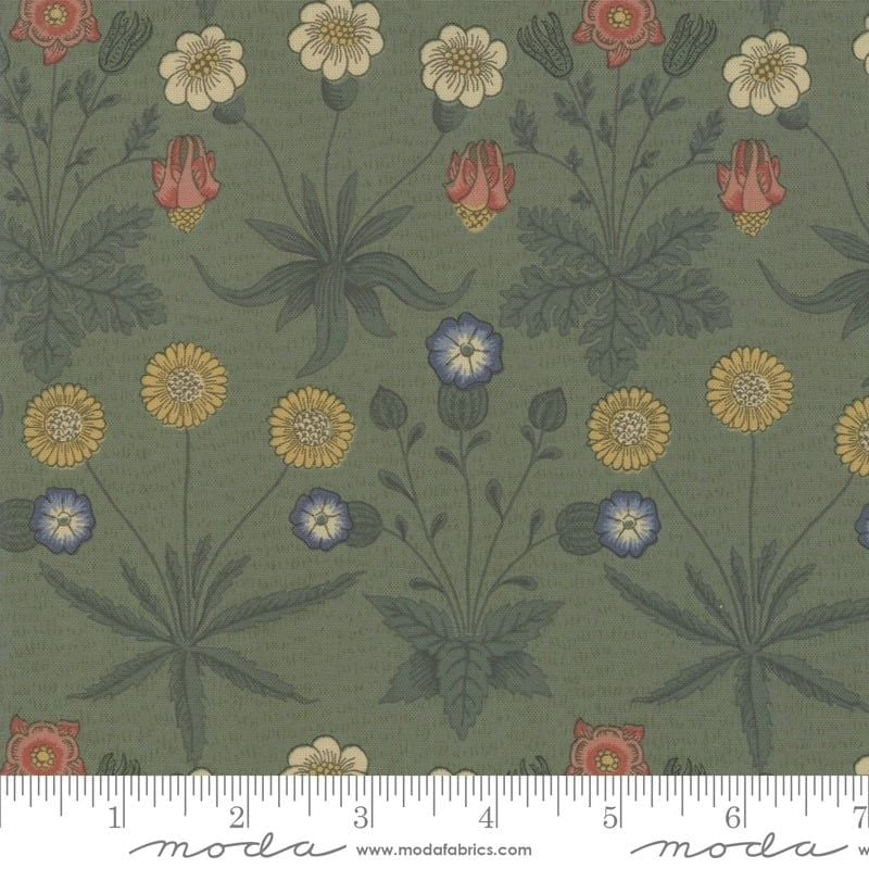 Last Fat Quarter - Best Of Morris Fall - Daisy 1865 to 1875 - 33493 20 (Pine) - Moda Fabrics (1 available)