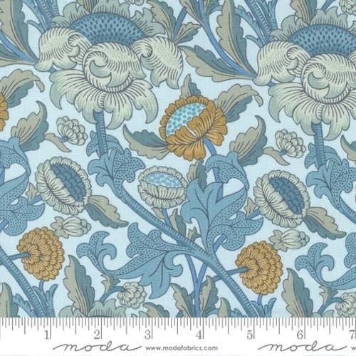 Last Fat Quarter - Morris Meadow by Barbara Brackman - Wey - No. 8370 16 (Aquamarine) - Moda Fabrics (3 available)