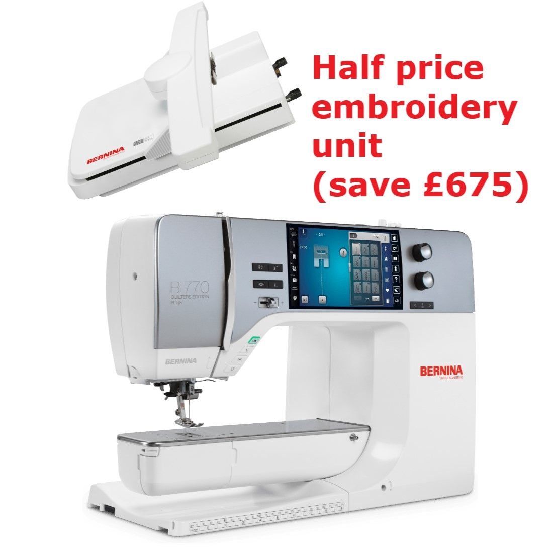 Bernina 770QE Plus - with 1/2 price embroidery module (saving £675) option