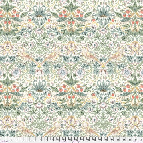 Morris & Co - Leicester - Strawberry Thief (Olive) - PWWM001.OLIVE - Free Spirit