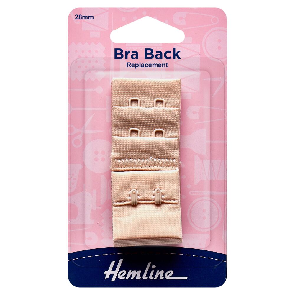 REDUCED TO CLEAR - Bra Back Replacement - 28mm - Nude - Hemline (H770.28.N)