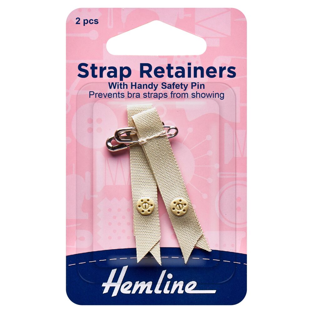 REDUCED TO CLEAR - Strap Retainers - Nude - Hemline (H788.S)