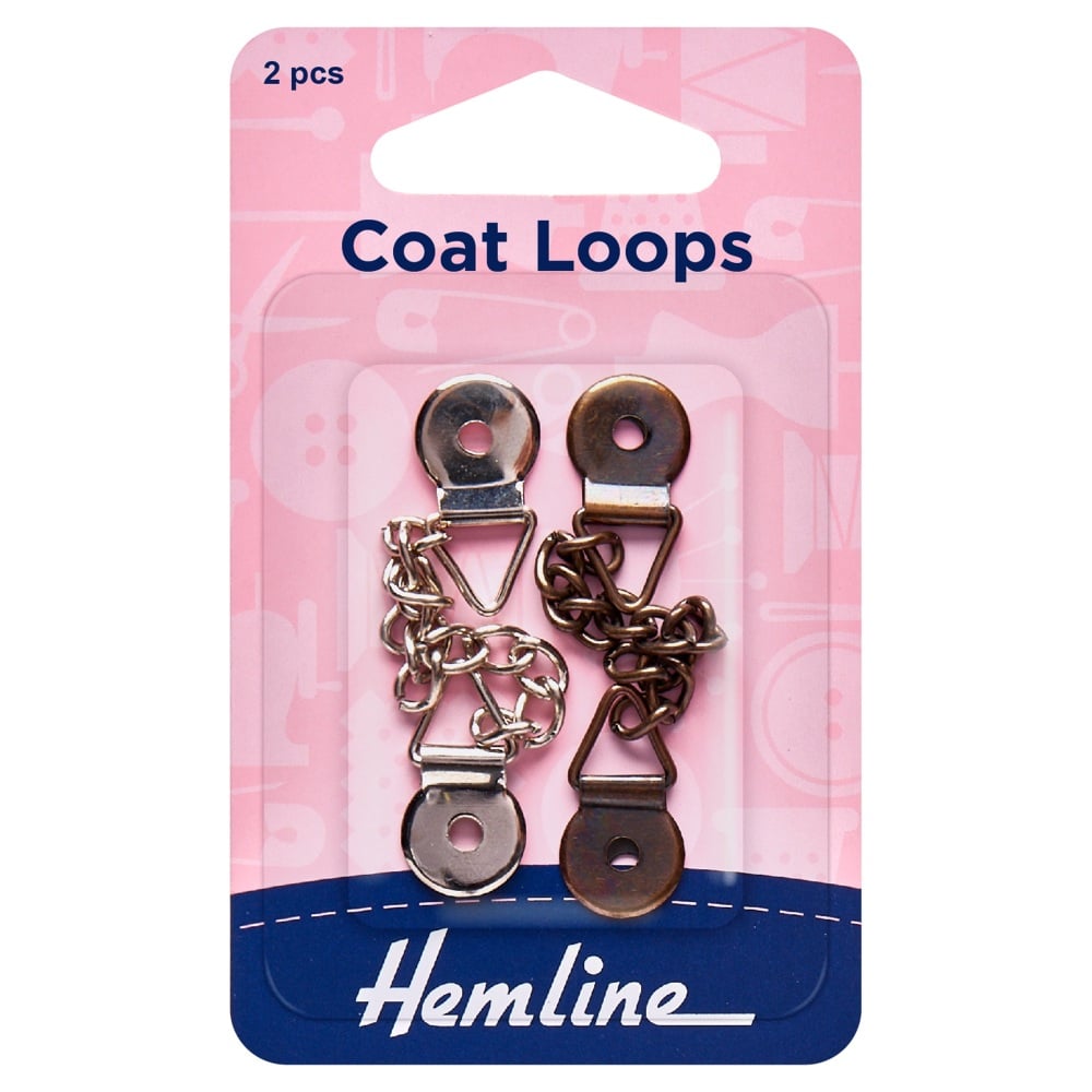 REDUCED TO CLEAR - Coat Loops - Bronze and Nickle - 2 Pieces - Hemline (H789.A)