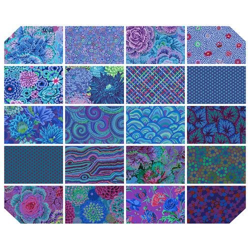 *COMING SOON - NOT YET AVAILABLE TO PURCHASE* - Kaffe Fassett Classics Plus - 10" Charm - Royal - FB610GP.ROYAL