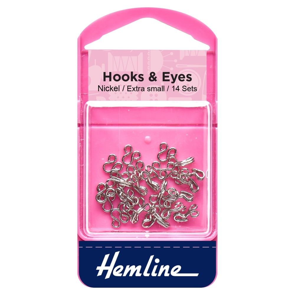 Hooks & Eyes - Nickel (Brass) - Extra Small - Hemline (H400.0)