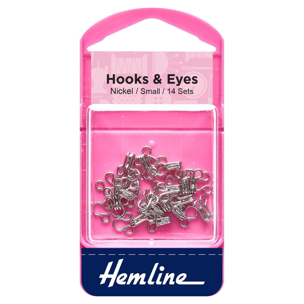 Hooks & Eyes - Nickel (Brass) - Small - Hemline (H400.1)