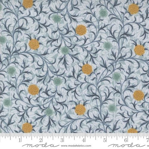 Morris Manor - Best Of Morris by Barbara Brackman - Scroll - No. 8393 13 (Sky)