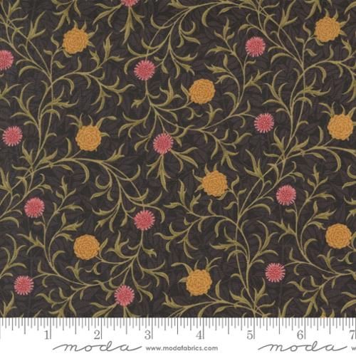 Morris Manor - Best Of Morris by Barbara Brackman - Scroll - No. 8393 15 (Ebony)