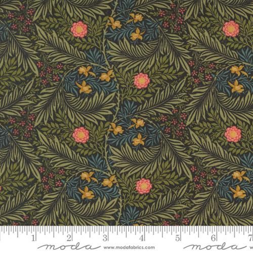 Morris Manor - Best Of Morris by Barbara Brackman - Larkspur - No. 8395 17 (Ebony)