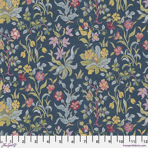 Morris & Co - Red House - Flowers by May (Navy) - PWWM118.NAVY