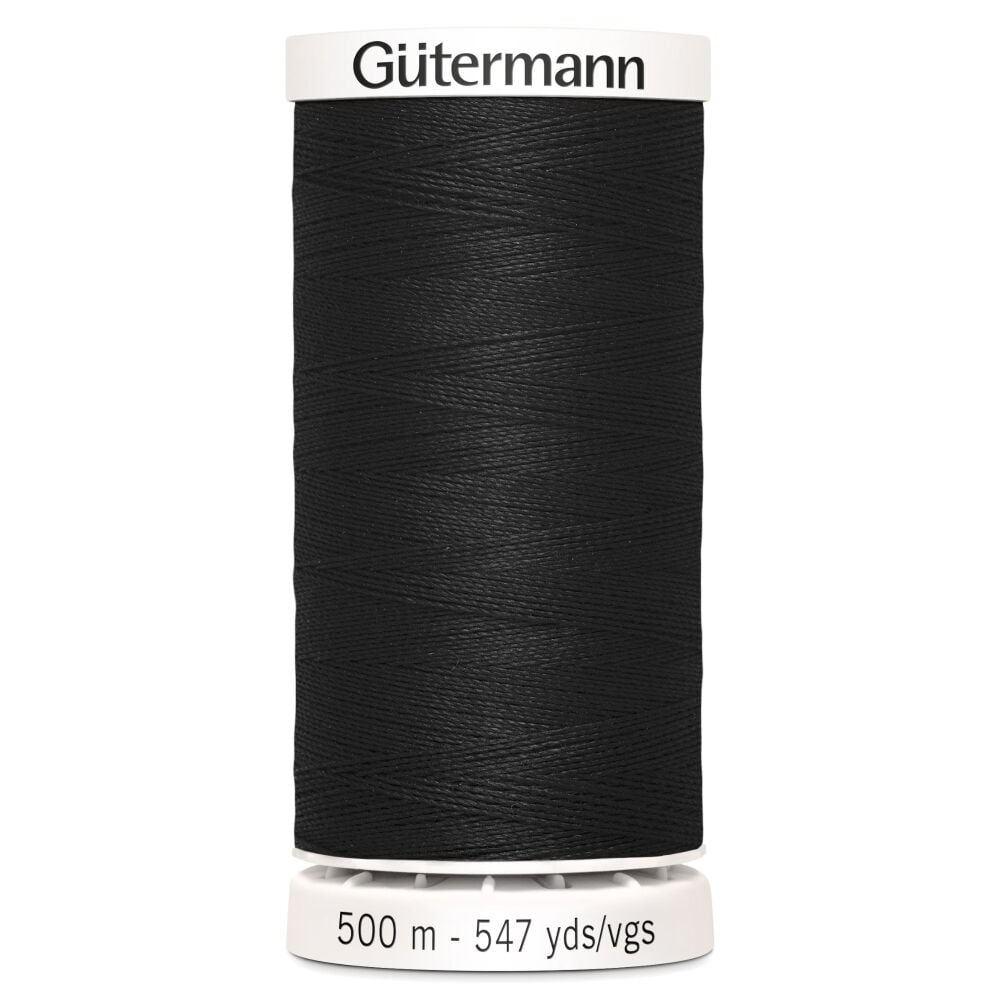 Gutermann Sew-all Thread - 500m - Col.000 Black