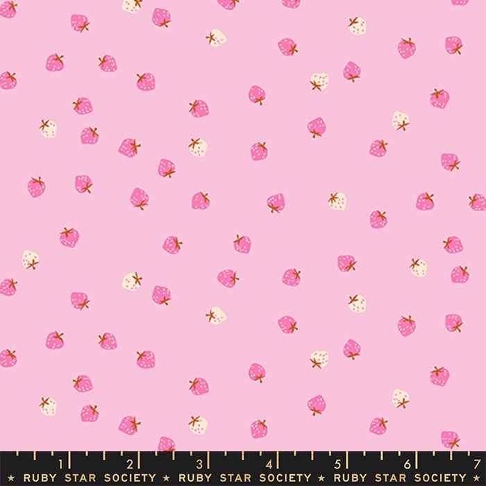 Last Fat Quarter - Moda - Strawberry and Friends by Ruby Star Society - Miniberry - No. RS3039 13 (Peony) (2 available)