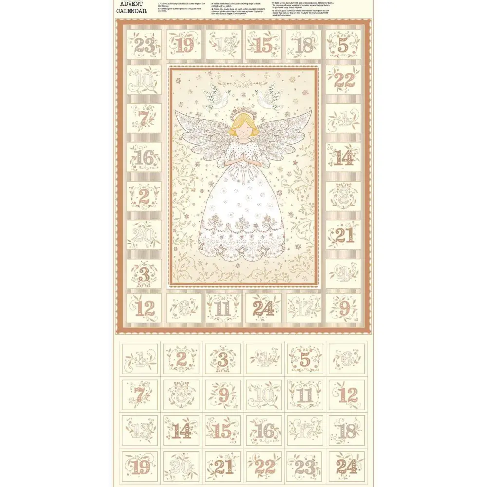 *COMING SOON - NOT YET AVAILABLE TO PURCHASE* - Makower - Angel - Advent - No. 042/Q (Cream)