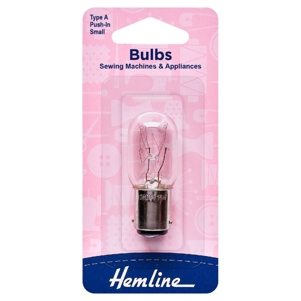 Sewing Machine Bulb - Bayonet / Push-in - Small - Hemline (H130.S)