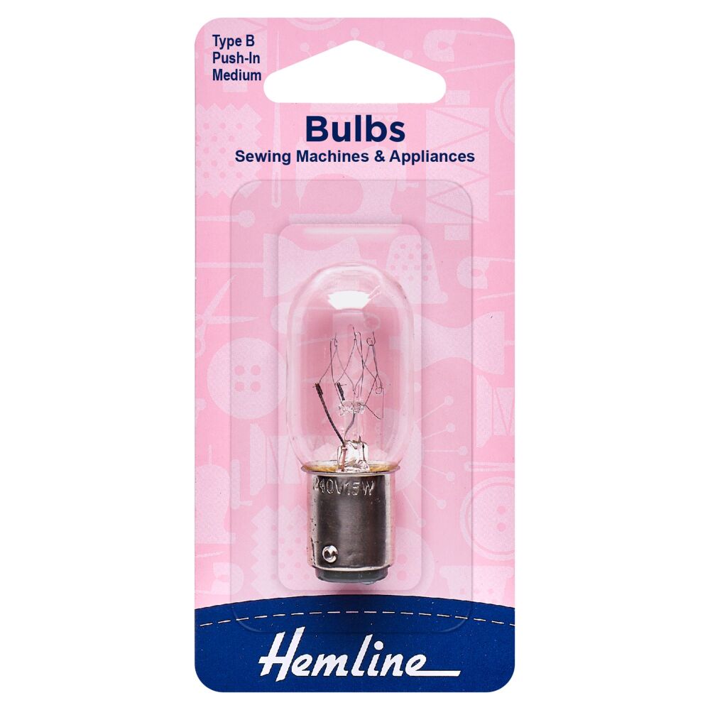 Sewing Machine Bulb - Bayonet / Push-in - Medium - Hemline (H130.M)