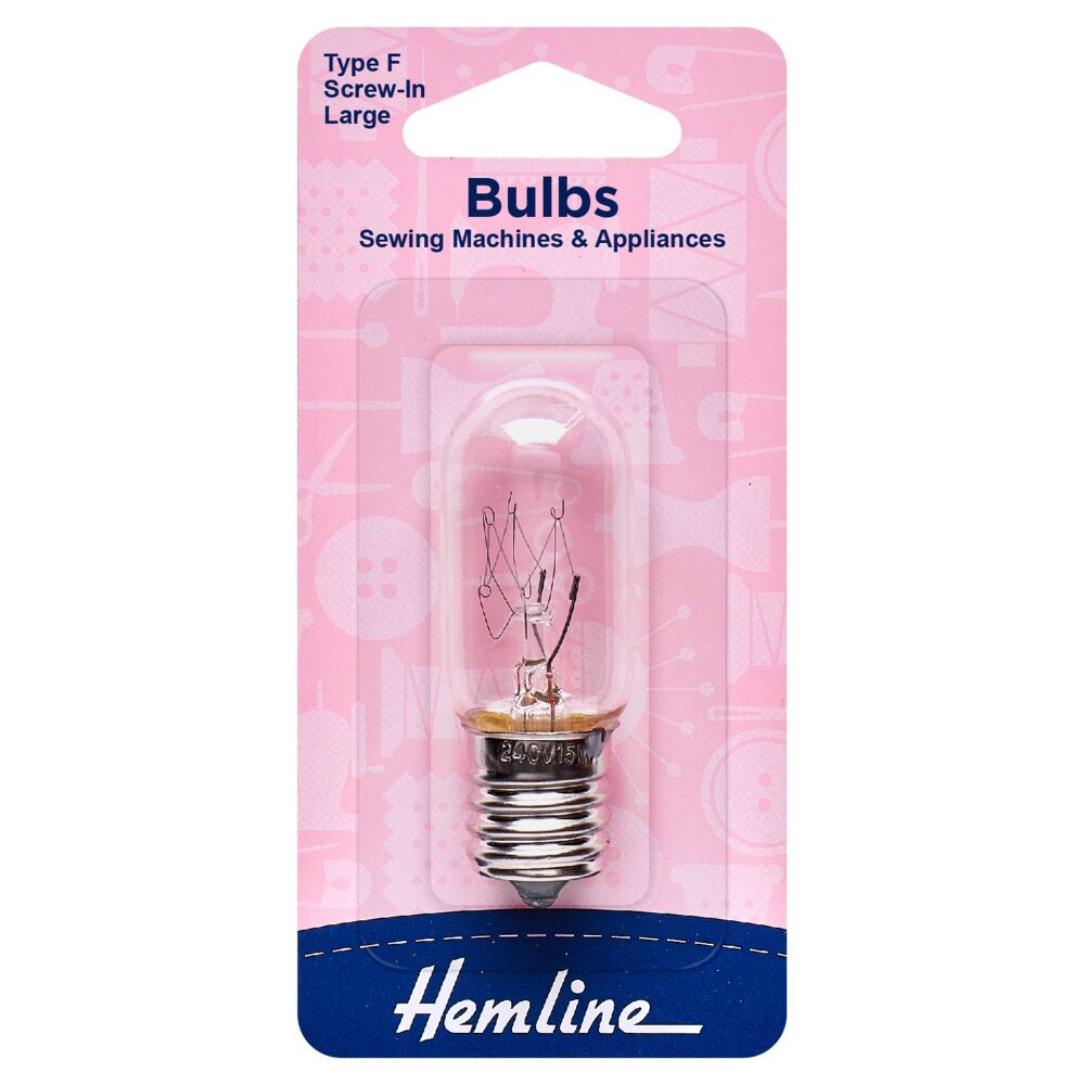 Sewing Machine Bulb - Screw-in - Large - Hemline (H131.L)