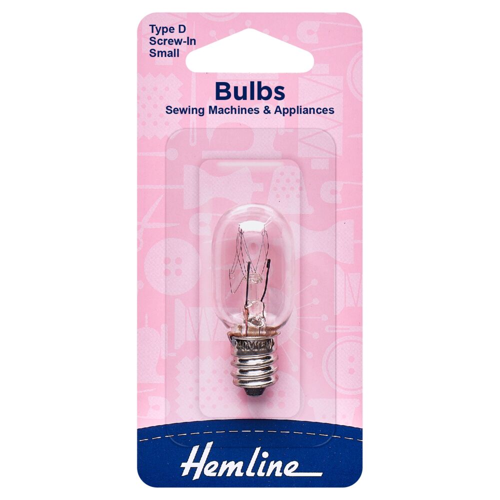 Sewing Machine Bulb - Screw-in - Small - Hemline (H131.S)