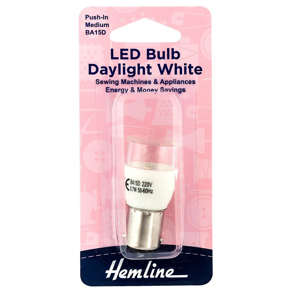Sewing Machine Bulb - LED (220V / BA15) - Bayonet / Push-in - Medium - Hemline (H130.M.LED)