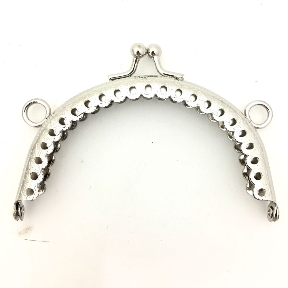 REDUCED TO CLEAR - Purse Frame - Round - Chrome - 10cm - Sew Cool