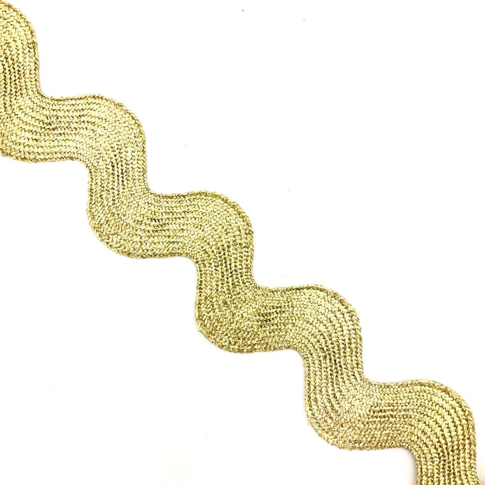 Ric Rac Trim - Jumbo - Metallic - Gold - 40 mm wide