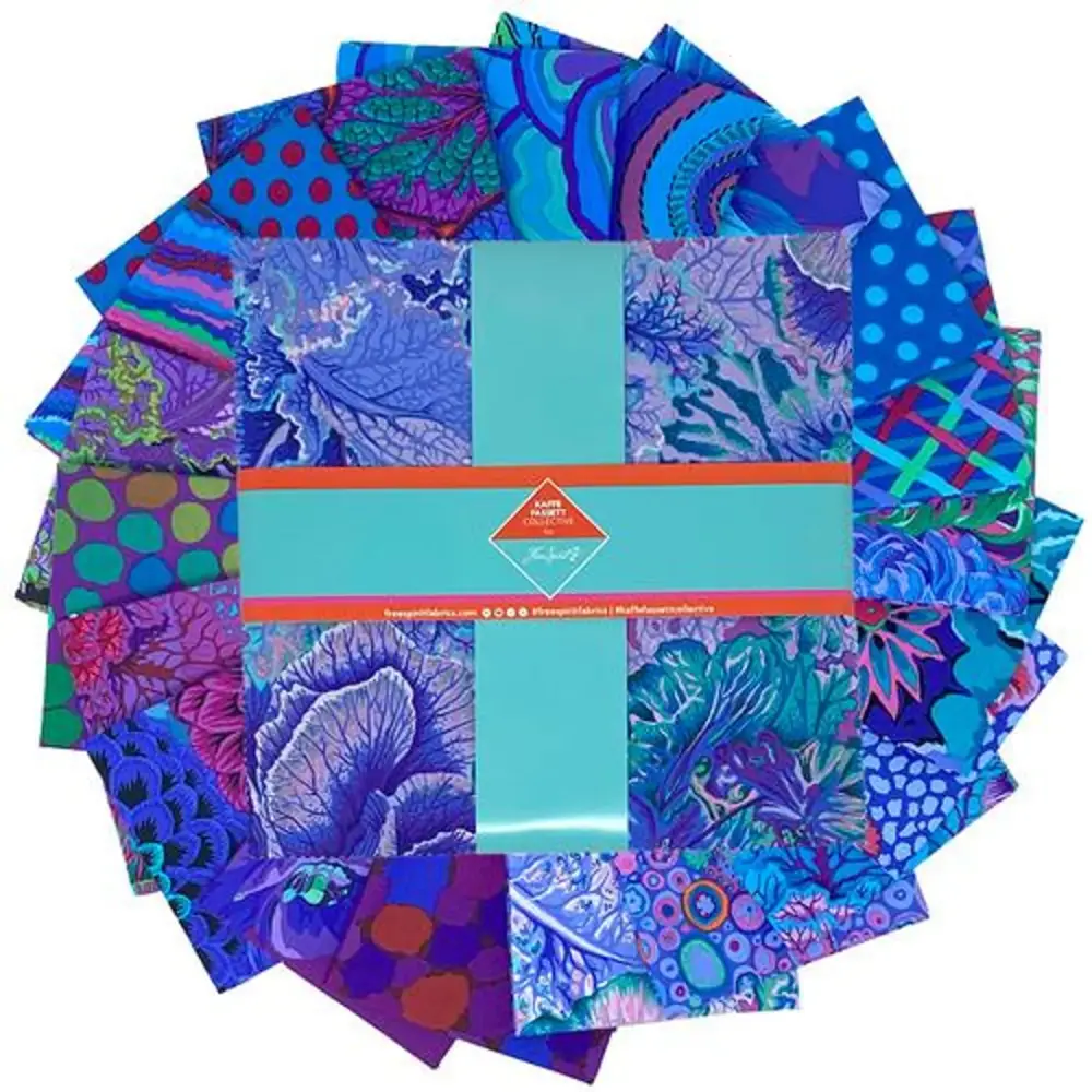 Kaffe Fassett Classics Plus - 10" Charm - Royal - FB610GP.ROYAL