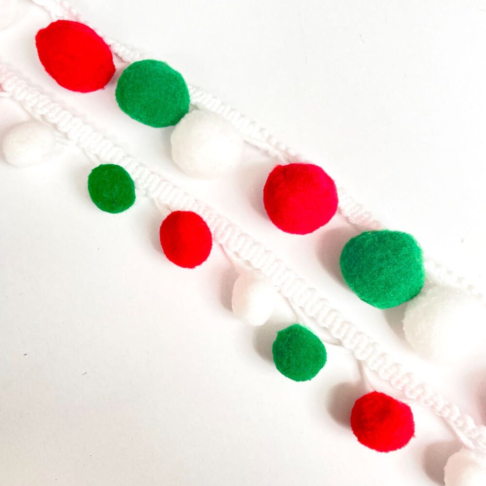 Christmas Pom Pom Trim - SewCool