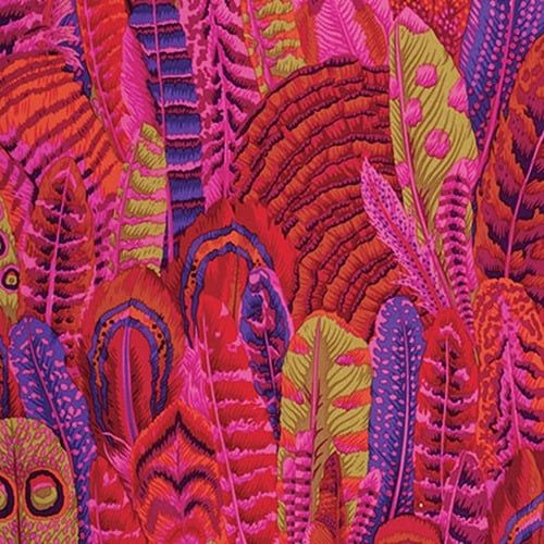Feathers - Red - PWPJ055.REDXX - Kaffe Fassett Collective - Last Fat Quarter (3 available)
