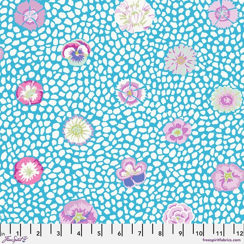 Guinea Flower - Turquoise - PWGP059.TURQUOISE - Kaffe Fassett Collective