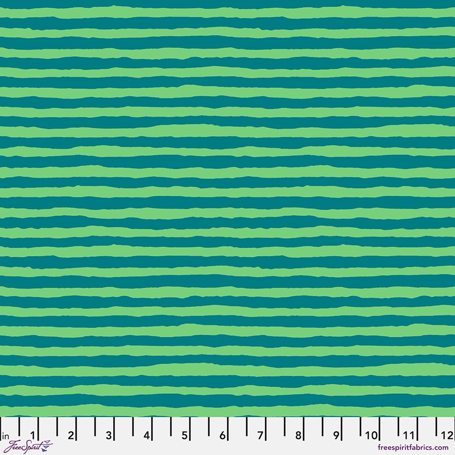 Comb Stripe - Teal - PWBM084.TEAL - Kaffe Fassett Collective