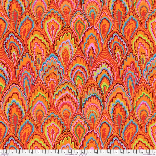 Marble Scallops - Red - PWGP207.RED - Kaffe Fassett Collective