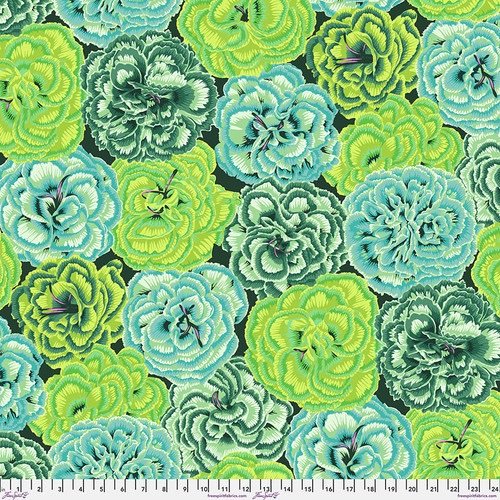 *COMING SOON - NOT YET AVAILABLE TO PURCHASE* - Picotee Carnations - Green - PWPJ133.GREEN - Kaffe Fassett Collective