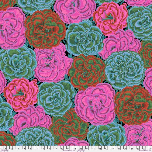 *COMING SOON - NOT YET AVAILABLE TO PURCHASE* - Picotee Carnations - Dark - PWPJ133.DARK - Kaffe Fassett Collective