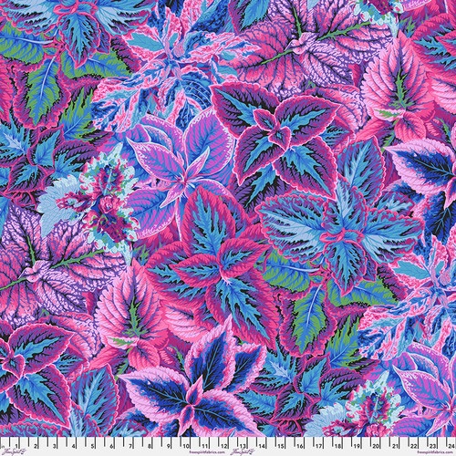 *COMING SOON - NOT YET AVAILABLE TO PURCHASE* - Bold Leaves - Blue - PWPJ132.BLUE - Kaffe Fassett Collective