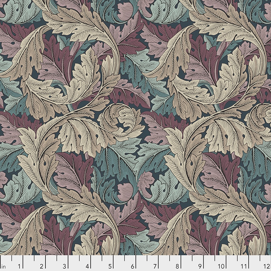 Last Fat Quarter - Morris & Co - Acanthus (Dusk) - PWWM027.DUSK - Free Spirit Fabrics (2 available)