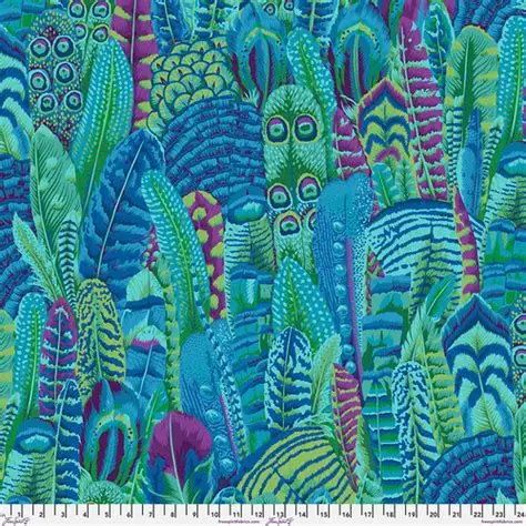 Feathers - Green - PWPJ055.GREEN - Kaffe Fassett Collective - Last Fat Quarter